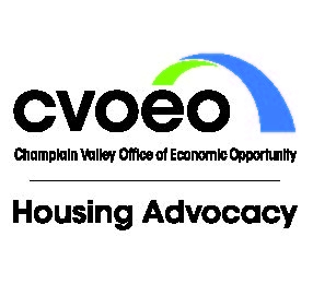 CVOEO Logo. Says Champlain Valley Office of Economic Opportunity. With Housing Advocacy in bold below it.